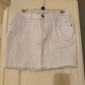 Express White Denim Skirt